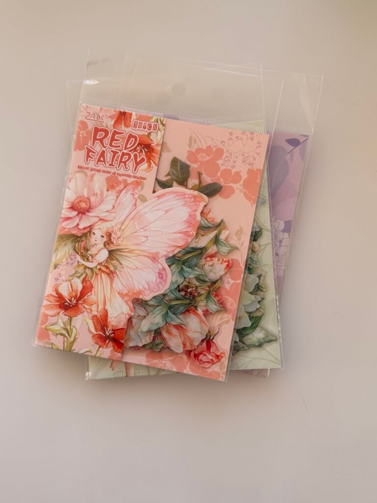 Set de Stickers troquelados "Red Fairy" | Hadas y Flores de Ensueño