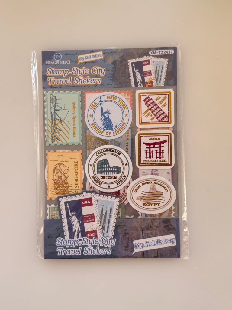 Set de Stickers "Stamp-Style City Travel" | Viajes y Estampillas del Mundo