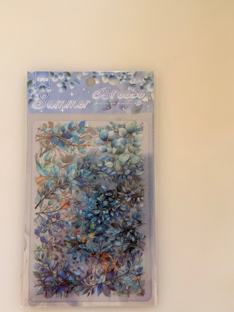 Set de Stickers "Summer Breeze" | Follaje Azul y Naturaleza