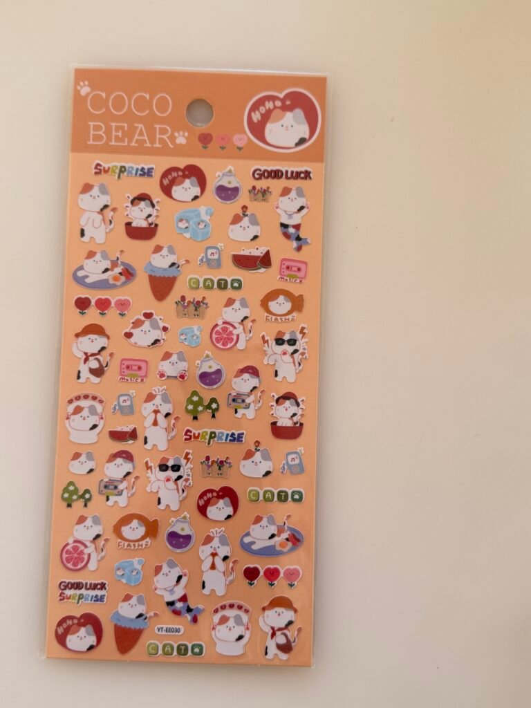 Set de Stickers "Coco Bear: Michis Felices" | Diversión y Ternura Felina