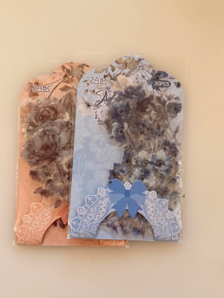 Pack de Stickers "Florecer Consciente" 3 azul | Flores para Scrapbook