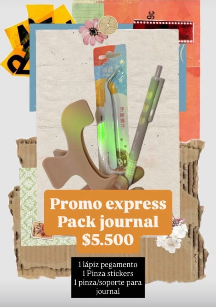 Pack Journal: Kit de pinzas + clip + lápiz pegamento
